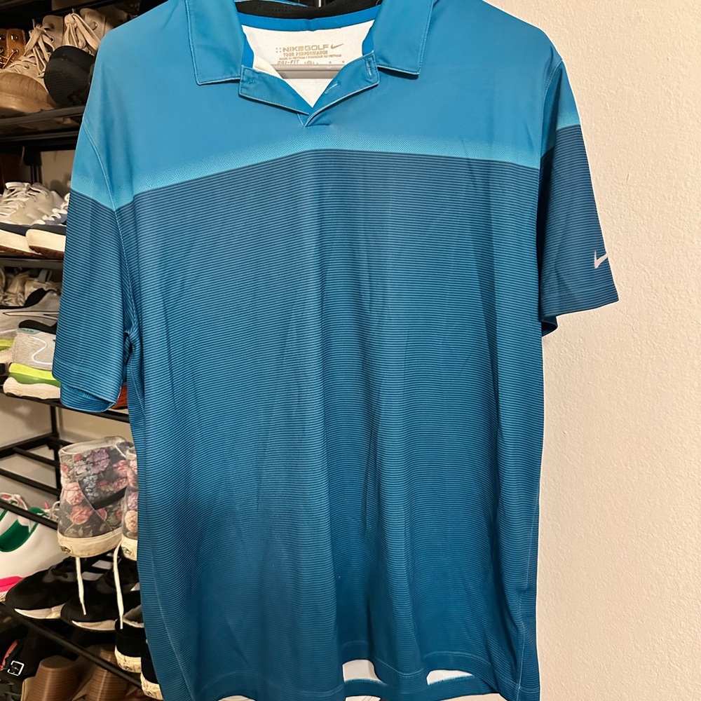 Nike Blue Performance Polo Shirt for Sports